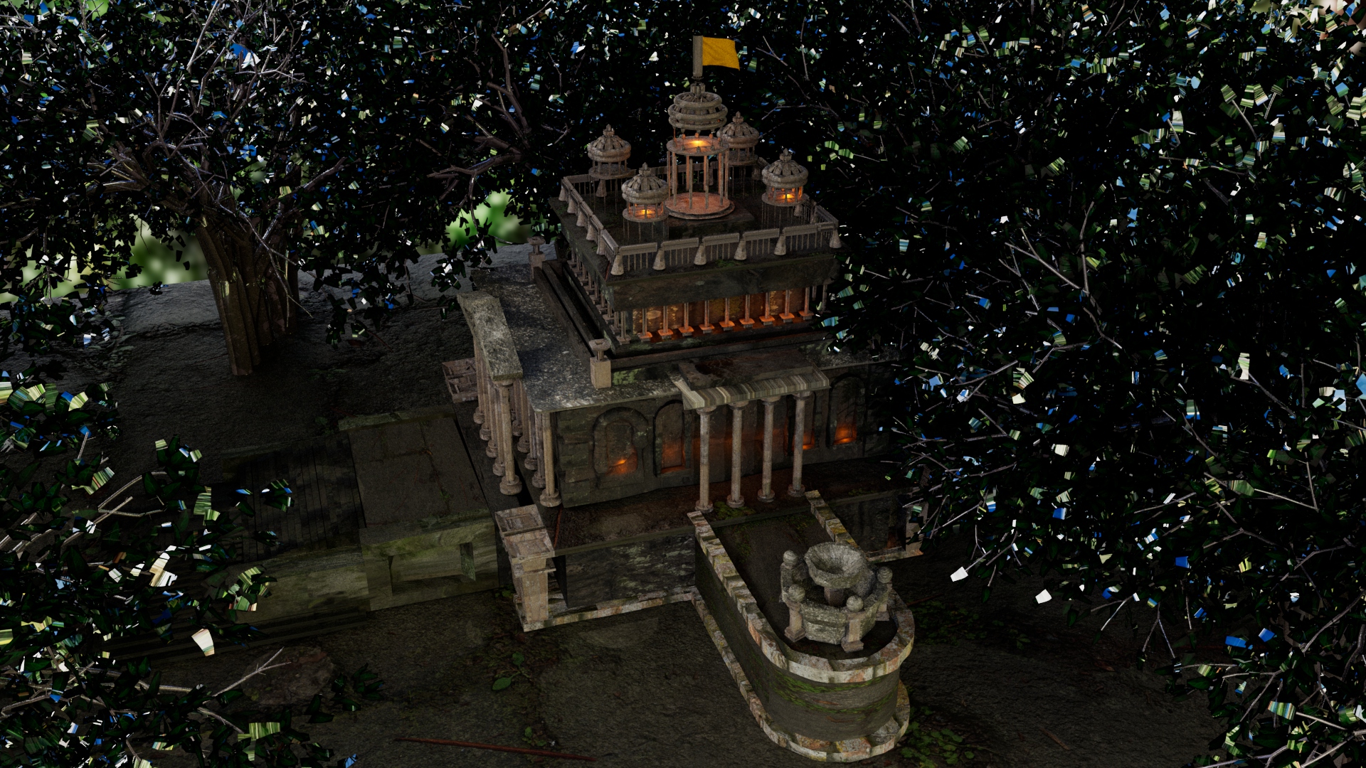 tanishq_temple model exterior_lighting_texture